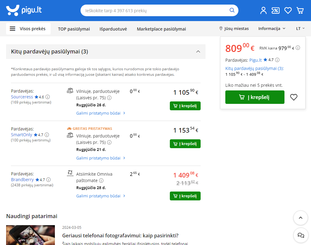 Алгоритмы Buybox